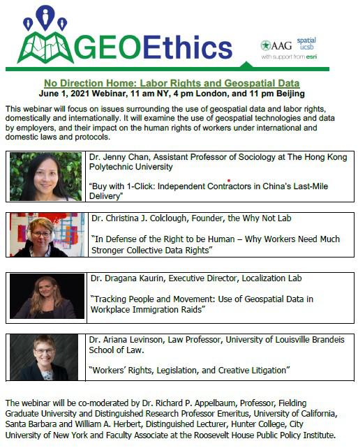 Webinar: Jenny Chan: Buy with 1-Click: Independent Contractors in China’s Last-Mile Delivery - 1 Jun 2021